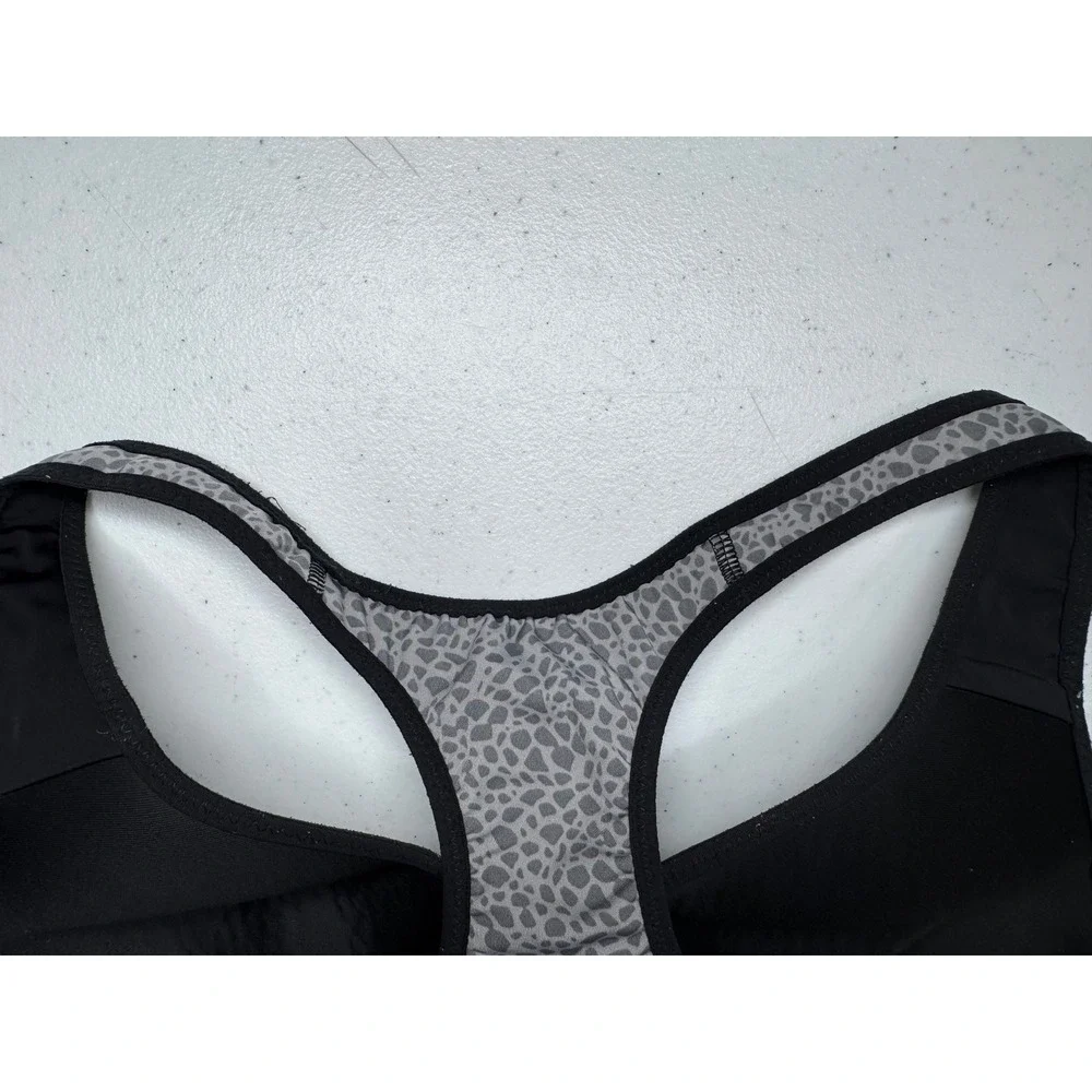 Nike Dri-FIT High Support Sports‎ Bra Grey Animal Print Racerback 32B 686135-012